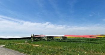 Baustart für den neuen Windpark Jüchen A 44n erfolgt (Foto: Helmut Peters GmbH. RWE)